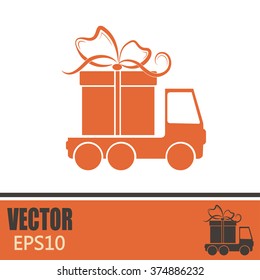 Delivery gift Vector illustration