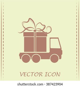Delivery gift Vector illustration