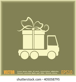 Delivery gift Vector illustration