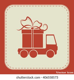 Delivery gift Vector illustration