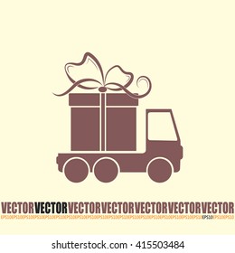 Delivery gift Vector illustration