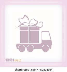 Delivery gift Vector illustration