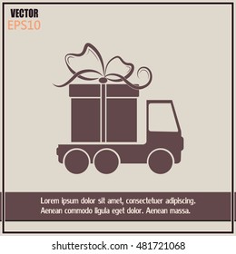 Delivery gift Vector illustration