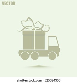 Delivery gift Vector illustration
