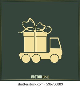 Delivery gift Vector illustration