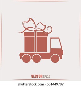 Delivery gift Vector illustration