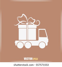 Delivery gift Vector illustration