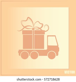 Delivery gift Vector illustration