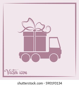 Delivery gift Vector illustration