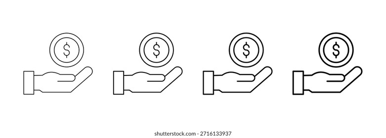 Conjunto de Vector de iconos de entrega en estilo de línea de trazo diferente