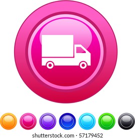 Delivery glossy circle web buttons.