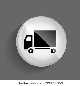 Delivery  Glossy Icon Vector Illustration EPS10