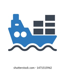 delivery glyph colour vector icon