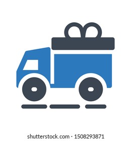 delivery glyph colour vector icon