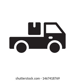 delivery glyph flat vector icon