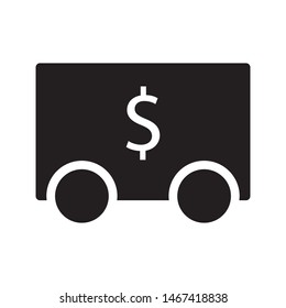 delivery glyph flat vector icon