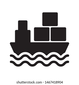 delivery glyph flat vector icon