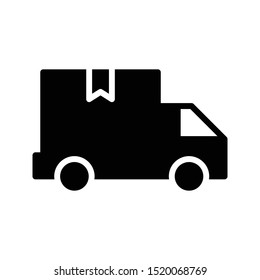 delivery glyph flat vector icon
