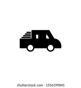 Delivery glyph icon black and white