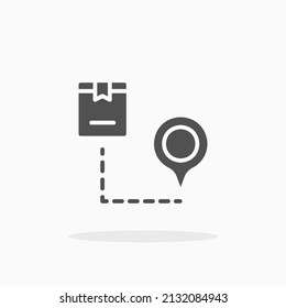 delivery glyph icon. Can be used for digital product, presentation, print design and more.