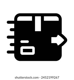 Delivery Glyph Icon - Single Icon, Vector