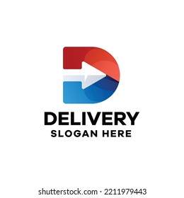 Delivery Gradient Logo Icon Template