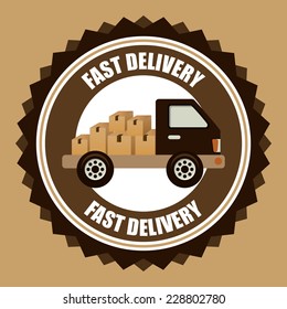delivery graphic design , vector illustration