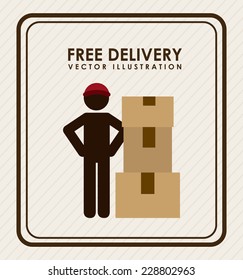 delivery graphic design , vector illustration