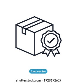 Icono de la caja de garantía de entrega. plantilla de símbolo de envío de entrega para la ilustración vectorial de la colección de diseño gráfico y web