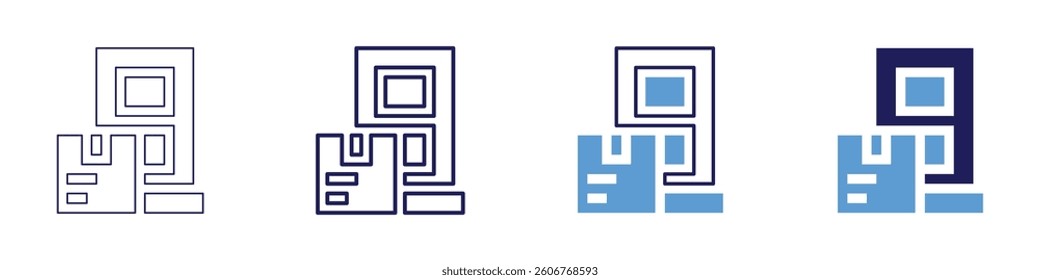 Delivery guarantee icon in 4 different styles. Thin Line, Line, Bold Line, Duotone. Duotone style. Editable stroke.