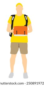 delivery guy  full isolated people profession occupation