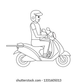 delivery guy with scooter