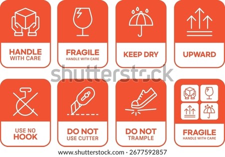 Delivery Handling Caution Line Stickers
