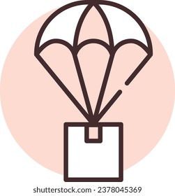 Delivery help, illustration or icon, vector on white background.