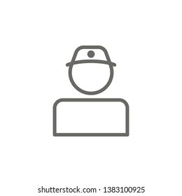 Delivery, human, person vector icon . Simple element illustration from UI concept. Delivery, human, person vector icon . Cargo Icon Vector Illustration.