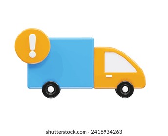 Delivery icon 3d illustration transparent element