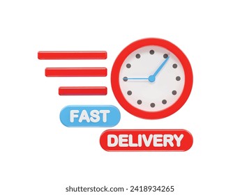 Delivery icon 3d illustration transparent element