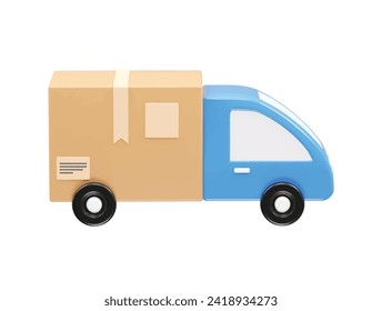 Delivery icon 3d illustration transparent element