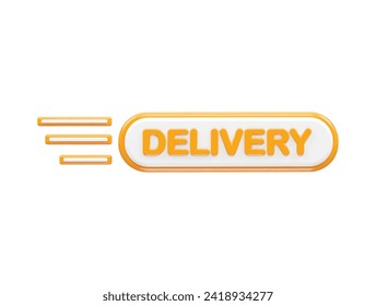Delivery icon 3d illustration transparent element