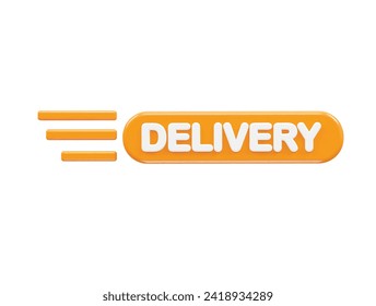 Delivery icon 3d illustration transparent element