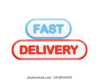 Delivery icon 3d illustration transparent element
