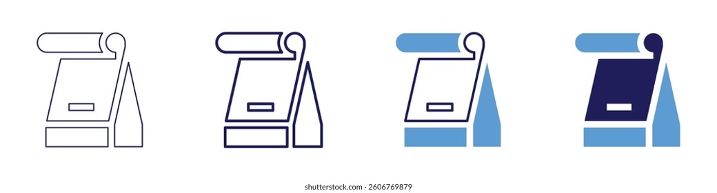 Delivery service​ icon in 4 different styles. Thin Line, Line, Bold Line, Duotone. Duotone style. Editable stroke.