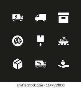 delivery icon. 9 delivery vectors with box, delivery truck, food donation and ship icons for web and mobile app