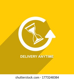 Delivery icon anytime, Business icon vector