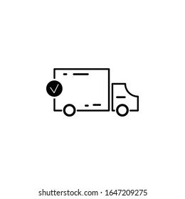 delivery icon black vector illustration