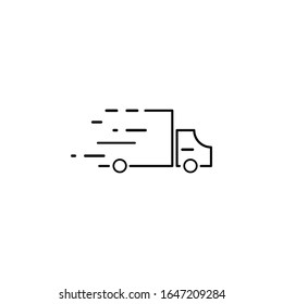 ilustración vectorial negra de icono de entrega