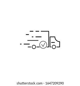ilustración vectorial negra de icono de entrega