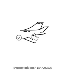 delivery icon black vector illustration aircraft
