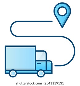 Delivery  icon, blue gradient vector illustration