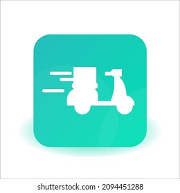 delivery icon button concept on white background from Productivity collection with Gradient vector icon, bike icon, driver icon
